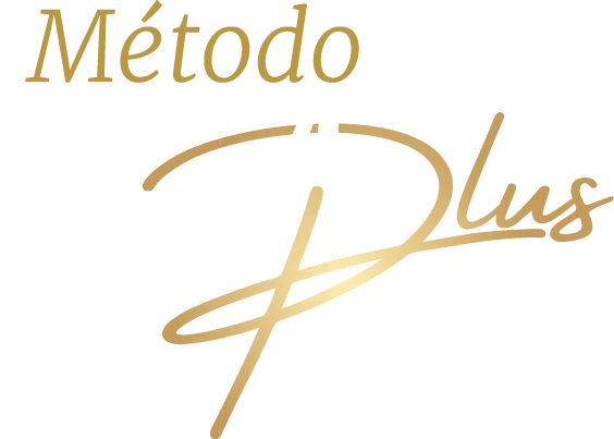 Logo Método GMPlus em branco e dourado